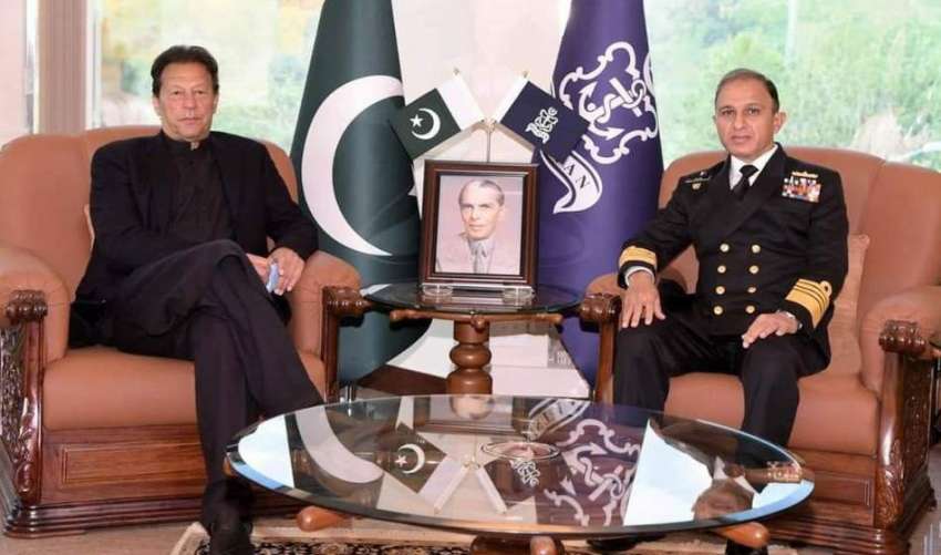 اسلام آباد، وزیراعظم عمران خان کے نیول ہیڈکوارٹرز دورہ ..