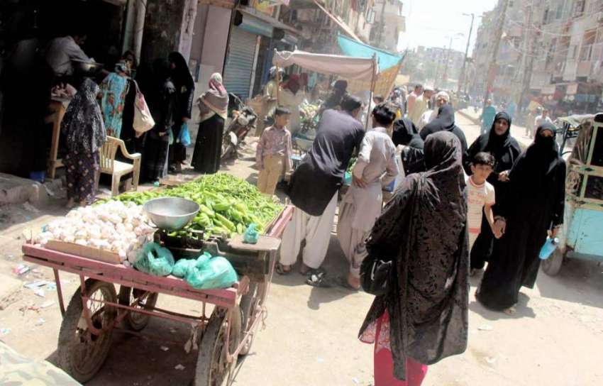 کراچی ضلع جنوبی کے علاقے نیا آباد میں کور و نا وائرس وبا ..