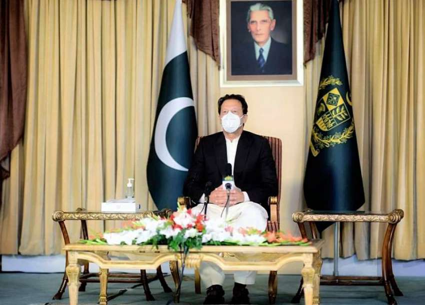اسلام آباد، وزیراعظم عمران خان پریس کانفرنس سے خطاب کر رہے ..