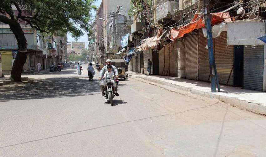 کراچی: لاک ڈاون کے 23 ویں روز جامع کلاتھ مارکیٹ بند ہے