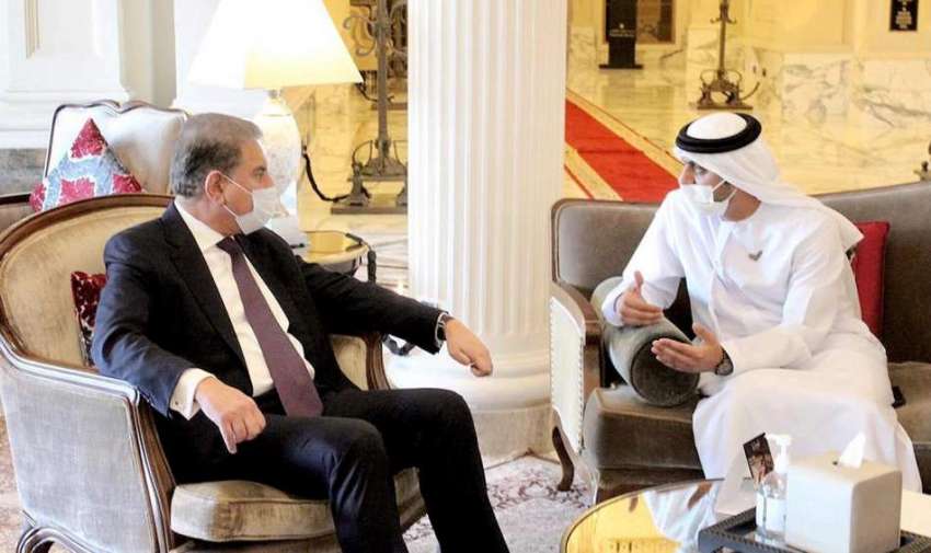 دبئی، وزیر خارجہ شاہ محمود قریشی سے متحدہ عرب امارات کے ..