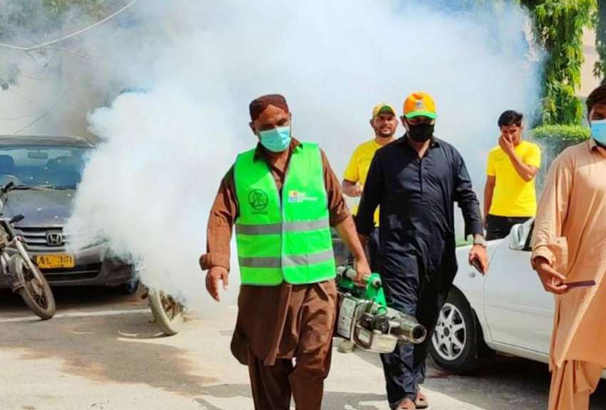 کراچی، مختلف علاقوں میں ڈینگی وائرس و دیگر جراثیم کے خاتمے ..