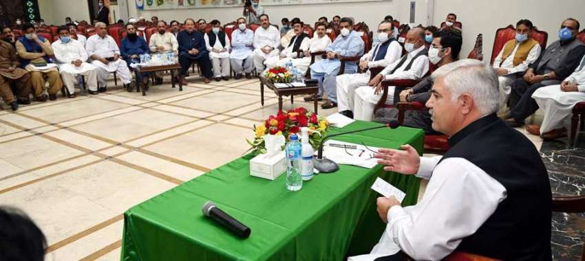 پشاور، وزیراعلی خیبرپختونخوا محمود خان تحریک انصاف کے پارلیمانی ..