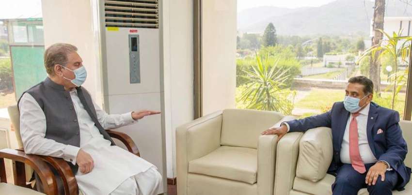 اسلام آباد، وزیر خارجہ شاہ محمود قریشی سے برطانیہ کے منسٹر ..