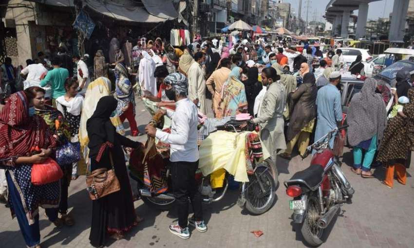 لاہور، کورونا ایس او پیز کی خلاف ورزی پر باغبانپورہ بازار ..