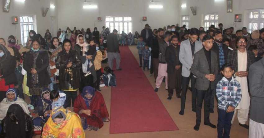 راولپنڈی، مسیحی شہری کرسمس کی مناسبت سے منعقدہ دعائیہ تقریب ..