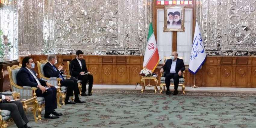 تہران، وزیر خارجہ شاہ محمود قریشی پارلیمنٹ ہاؤس میں سپیکر ..