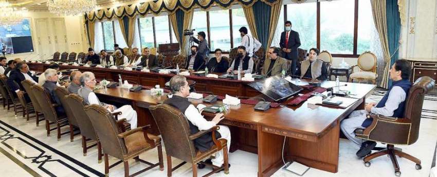 اسلام آباد، وزیراعظم عمران خان پی ٹی آئی کور کمیٹی کے اجلاس ..