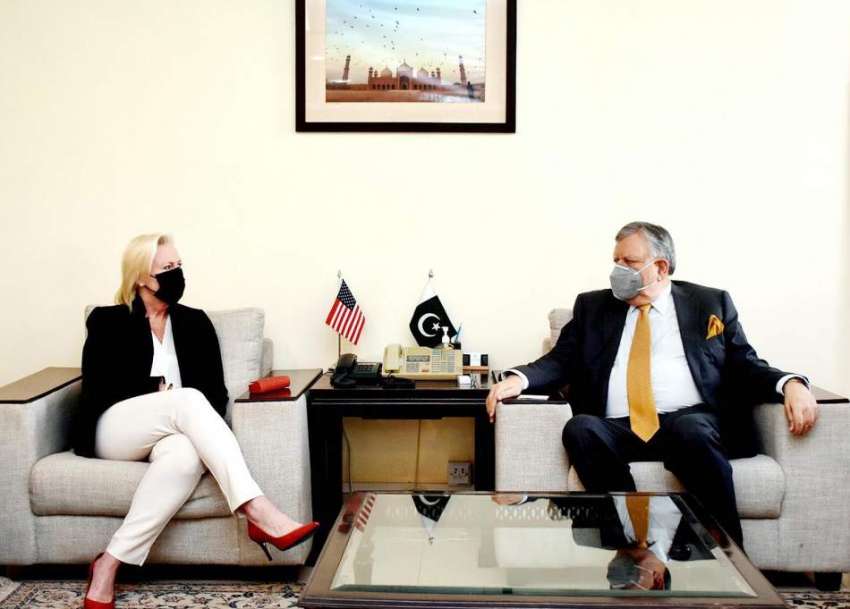 اسلام آباد، وزیر خزانہ شوکت ترین سے امریکی ناظم الامور انجیلا ..