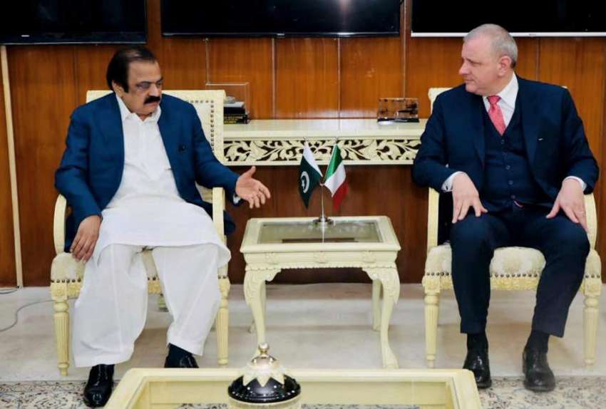 اسلام آباد، وزیر داخلہ رانا ثناء اللہ سے اٹلی کے سفیر ملاقات ..