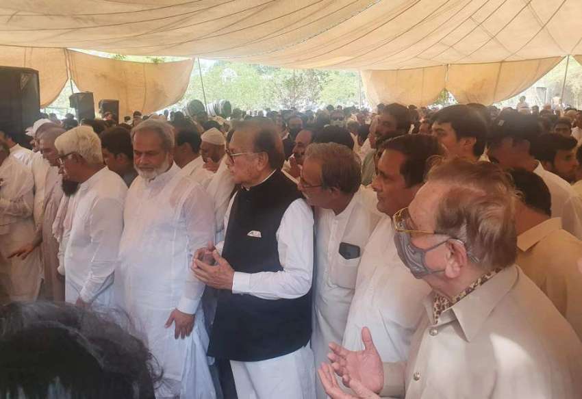 لاہور، سابق وزیر خارجہ سردار آصف احمد علی کی نماز جنازہ ..