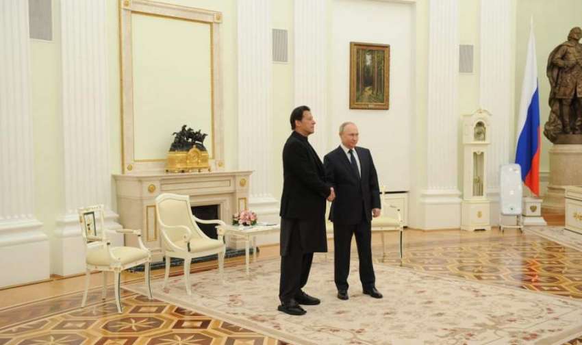 ماسکو، وزیراعظم عمران خان روسی صدر پیوٹن سے ملاقات کے موقع ..