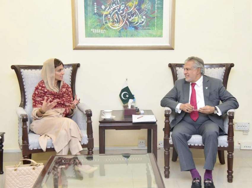 اسلام آباد، وزیر خزانہ اسحاق ڈار سے وزیر مملکت برائے خارجہ ..