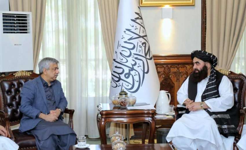 کابل،  افغان وزیر خارجہ امیر خان متقی سے پاکستانی وفد کے ..