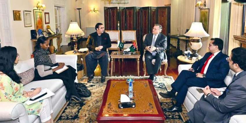 کراچی، وزیر خارجہ بلاول بھٹو زرداری سے امریکی سفیر ڈونلڈ ..