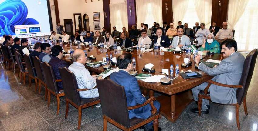 کراچی، وزیراعلی سندھ سید مراد علی شاہ پری بجٹ کابینہ اجلاس ..