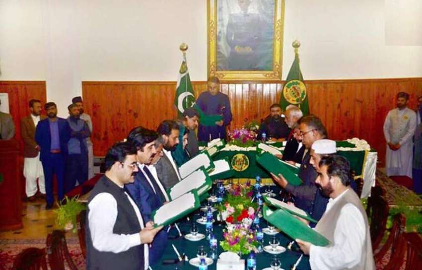 کوئٹہ، گورنر بلوچستان عبدالولی کاکڑ 14 رکنی صوبائی کابینہ ..