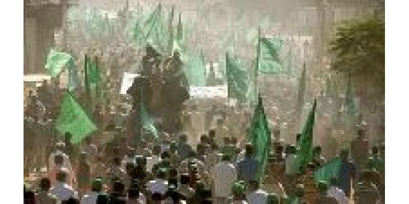 غزہ میں حماس کی ریلی ،ہزاروں افراد کی شرکت ،اسرئیلی حملےمیں‌‌دو فلسطینی ..