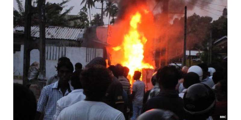 سری لنکا میں مسلم کش فسادات، 3 مسلمان شہید، کئی گھر نذر آتش