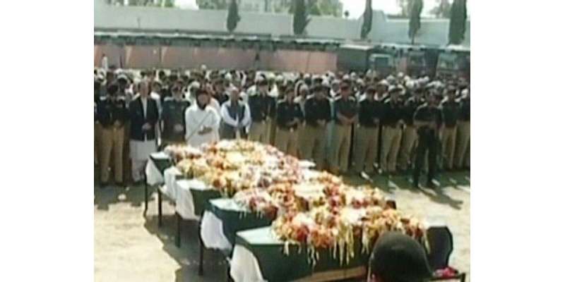 پشاور میں دہشتگردوں کے حملے میں شہید پولیس اہلکاروں کی نماز جنازہ ادا ..