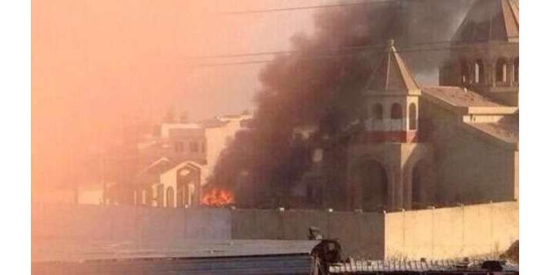 داعش نے عراق کے دوسرے بڑے شہر موصل میں 1800 سال پرانے چرچ کو آگ لگا دی