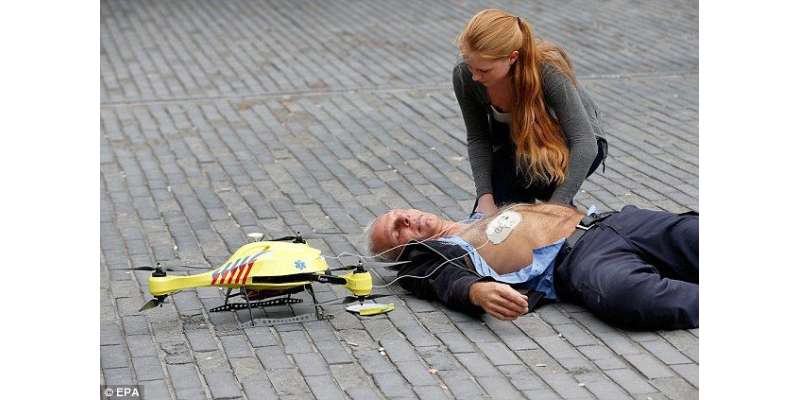 نیدر لینڈ میں طالبعلموں نے ایمبولینس ڈرون متعارف کروادیا