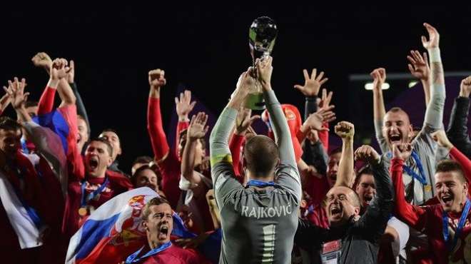 انڈر 20 فٹبال ورلڈ کپ کی فاتح سربین ٹیم کی وطن واپسی پر جشن