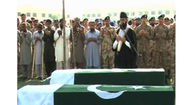 کراچی، خودکش حملے میں شہید دو رینجرز اہلکاروں کی نماز جنازہ ادا