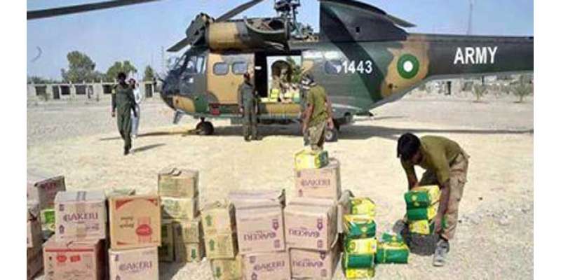 پاک فوج نے تھرپارکر میں قحط سے متاثرین کیلئے امدادی سامان روانہ کردیا