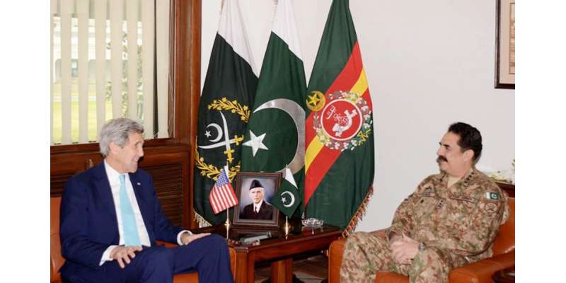 چیف آف آرمی سٹاف جنرل راحیل شریف اور امریکی وزیر خارجہ جان کیری کے درمیان ..