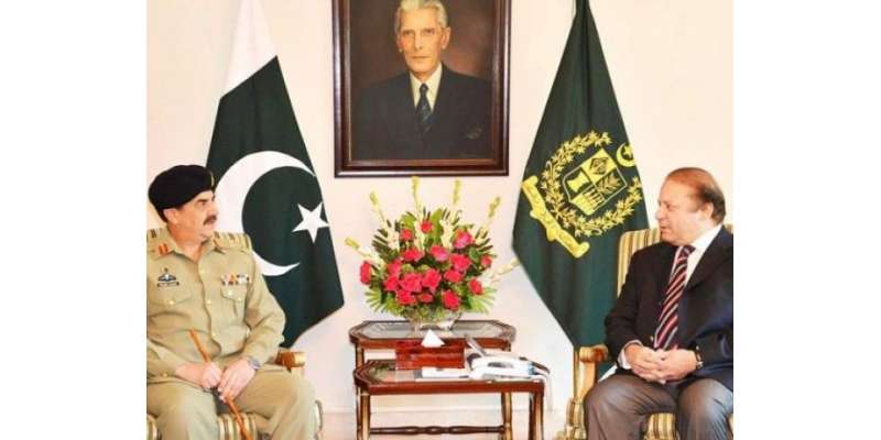 اسلام آباد: وزیر اعظم نواز شریف کی آرمی چیف جنرل راحیل شریف کی ملاقات