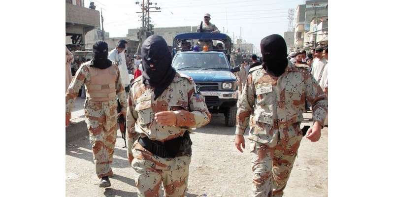 پاکستان رینجرز نے کراچی کے پانچوں اضلاع میں سڑکوں اور گلیوں میں لگے ..