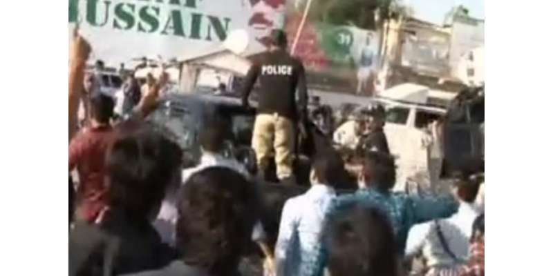 کراچی : جناح گراونڈ میں تصادم ، پی ٹی آئی اور ایم کیو ایم کے کارکنان ..