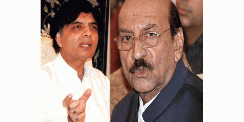 کراچی : وزیر اعلی سندھ قائم علی شاہ سے وفاقی وزیر داخلہ چوہدری نثار ..