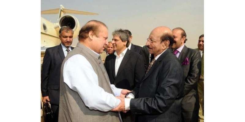 کراچی : وزیر اعظم نواز شریف کراچی پہنچ گئے، جوہری توانائی کے منصوبے ..