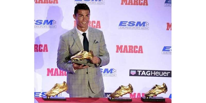 رونالڈو چوتھی مرتبہ گولڈن بوٹ ایوارڈ حاصل کرنیوالے دنیا کے پہلے فٹبالر ..