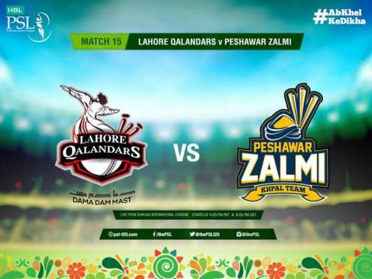 پاکستان سپر لیگ، پشاور زلمی کا لاہور قلندرز کیخلاف ٹاس جیت کر پہلے فیلڈنگ کا فیصلہ