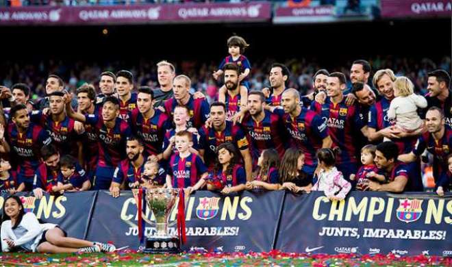 بارسلونا کی ٹیم 24 ویں مرتبہ اسپینش فٹ بال چیمپین بن گئی
