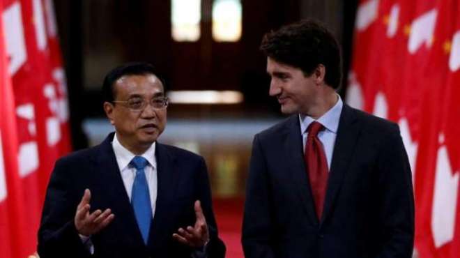 چینی وزیر اعظم نے کینیڈا کی ممتاز آئس ہاکی ٹیم مانٹریال کینیڈنز کا دورہ کیا اور تربیتی میچ دیکھا