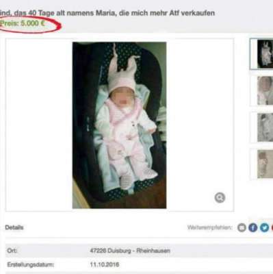 ای بے پر ایک ماہ کی بچی برائے فروخت۔ قیمت 5ہزار یورو