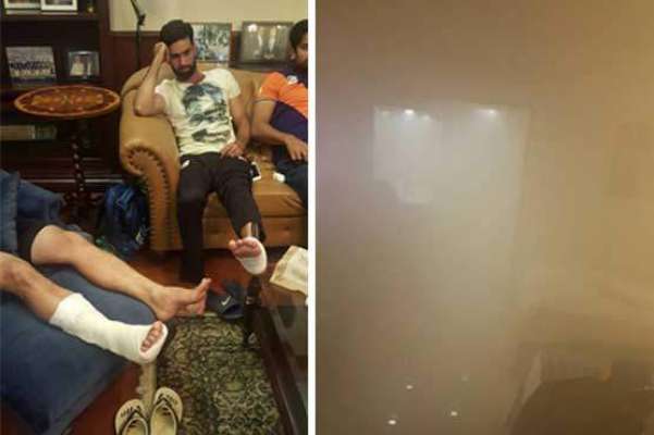 کراچی: ہوٹل میں لگی آگ سے کرکٹر صہیب مقصوداور دیگر کھلاڑی بھی متاثر