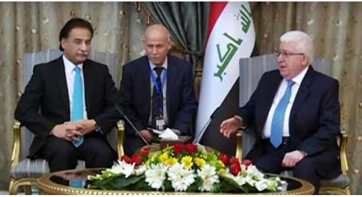 مشرق وسطیٰ اور جنوبی ایشیاءمیں دہشت گردی کے خاتمے اور قیام امن کے لئے پاکستان اور عراق کے مابین تعاون کو فروغ دینے کی ضرورت ہے:سپیکر قومی اسمبلی سردار ایاز صادق کی بغدادمیں عراقی صدر سے ملاقات