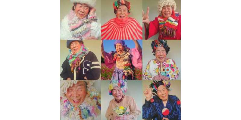 پوتی کے بنائے ملبوسات کی نمائش  کرنے والی 93سالہ جاپانی  ماڈل