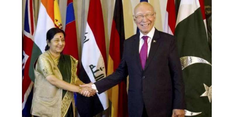سرتاج عزیز اور بھارتی وزیر خارجہ سشما سوراج جمعرات کو نیپال میں ملاقات ..