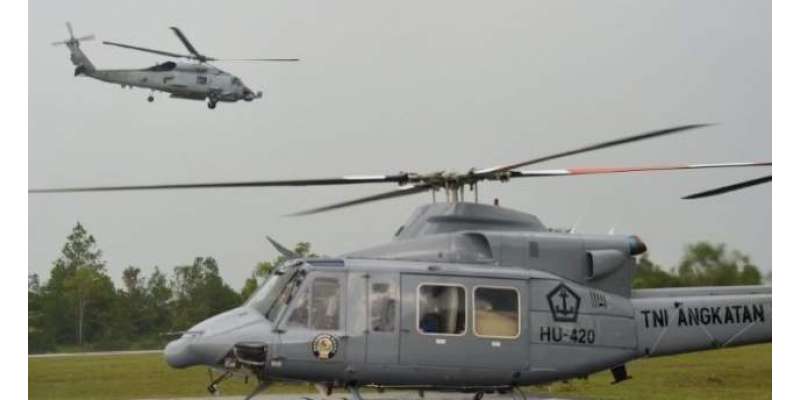 انڈونیشیا میں فوجی ہیلی کاپٹر گر کر تباہ، 13 فوجی افسران ہلاک،ہیلی کاپٹر ..