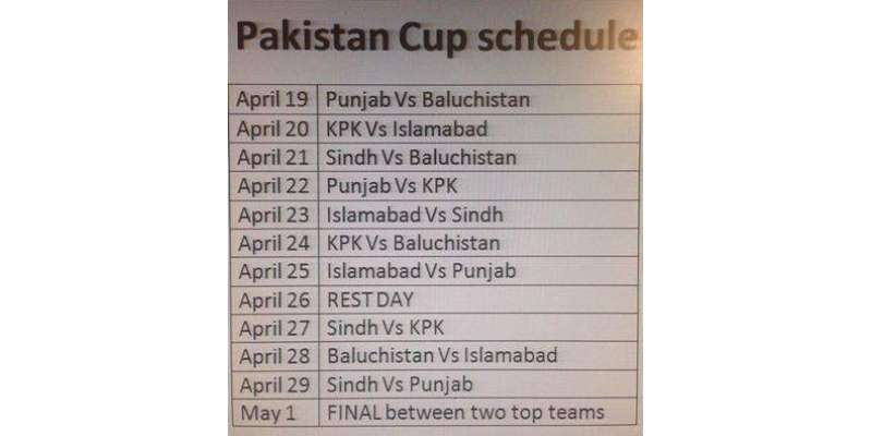 سٹارز سے بھرے پاکستان کپ کے شیڈول کا باقاعدہ اعلان