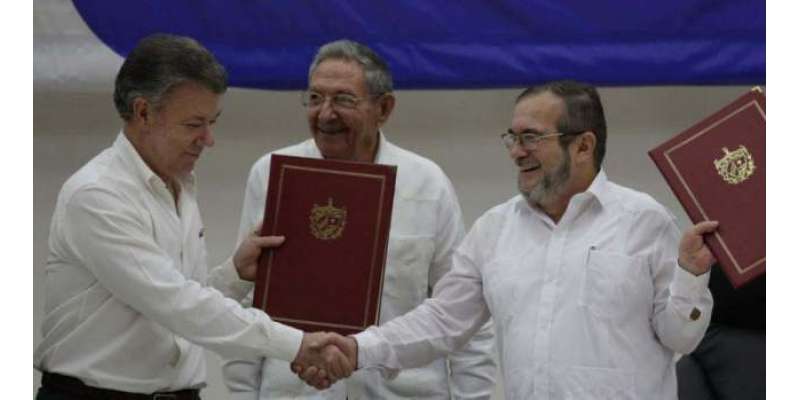 کولمبیا میں50سال سے جاری گوریلا وار کے خاتمے کے لیے معاہدہ