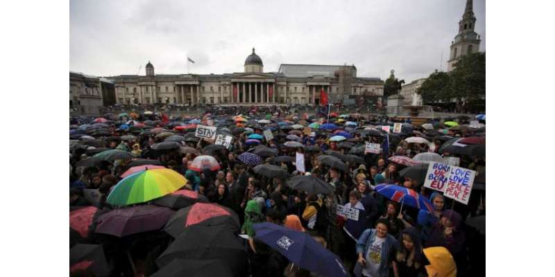 برطانوی عوام کا یورپی یونین چھوڑنے کیخلاف احتجاجی مظاہرہ