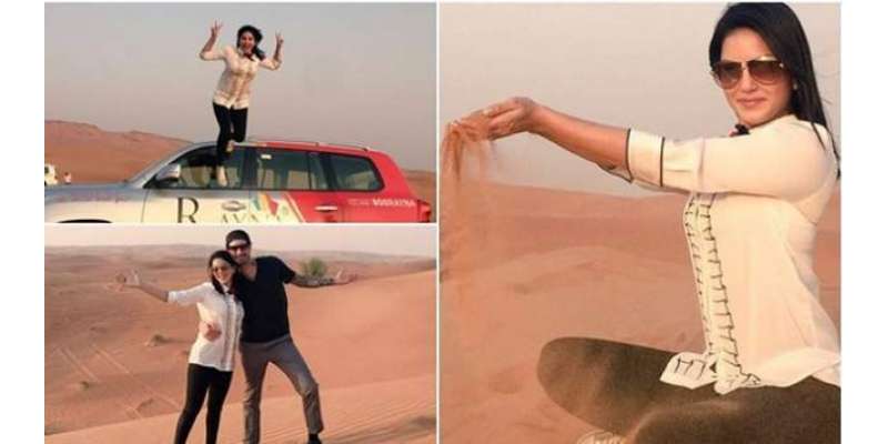 بالی ووڈ اداکارہ سنی لیون عرب ملک کے صحرا میں پہنچ گئی، تصاویر سامنے ..