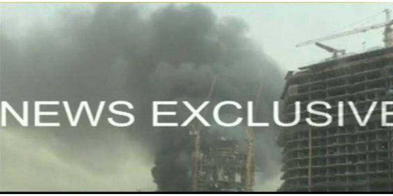 دبئی:جمیرا ویلج سرکل کے قریب زیرتعمیرعمارت میں آگ لگ گئی